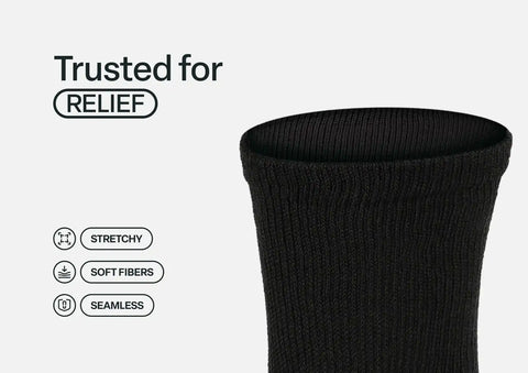 Extra Roomy Socks (Thick) - Charcoal