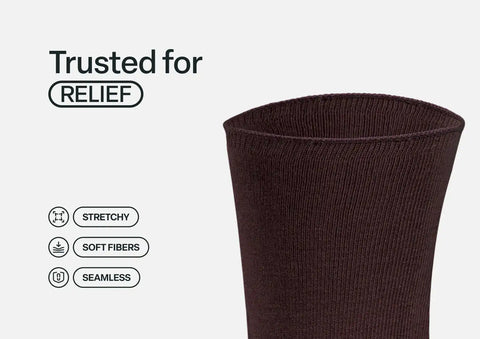 Extra Roomy Socks (Thick) - Dark Brown